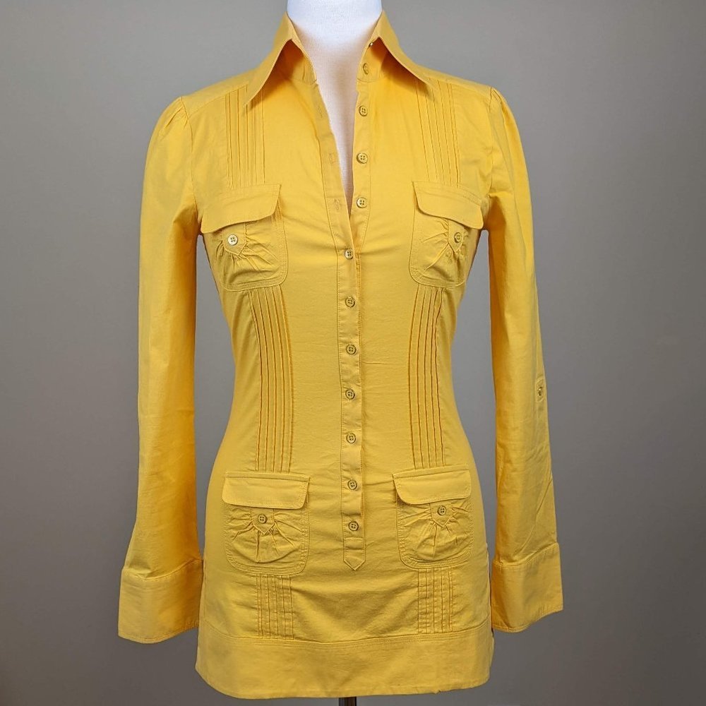 Bebe Yellow Women's Blouse Small Size